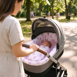 Babymam wkładka do gondoli wózka + prześcieradło