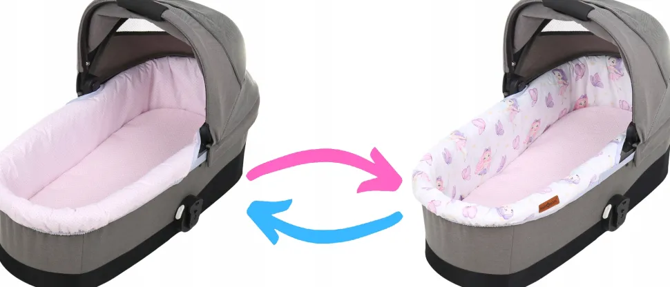 Babymam wkładka do gondoli wózka + prześcieradło
