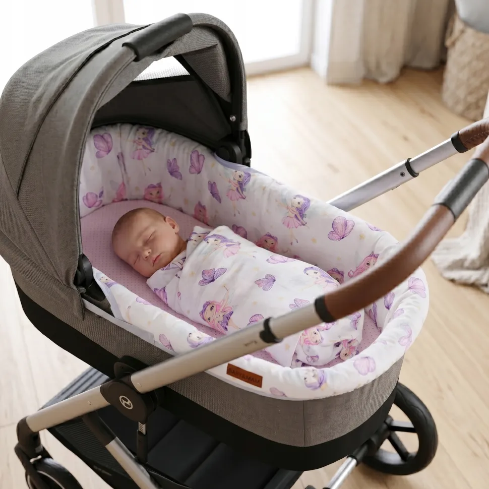 Babymam wkładka do gondoli wózka + prześcieradło