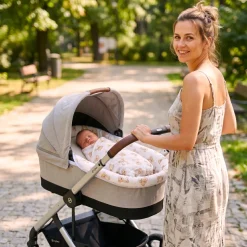 Babymam wkładka do gondoli wózka + prześcieradło
