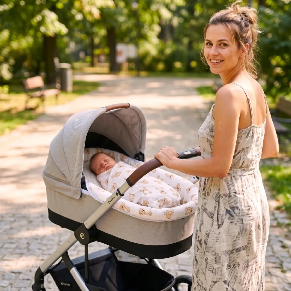 Babymam wkładka do gondoli wózka + prześcieradło