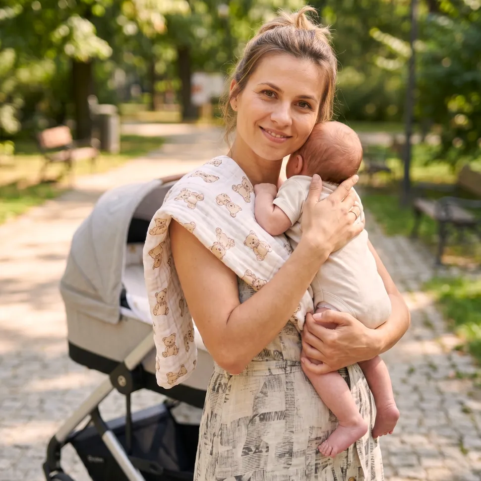 Babymam wkładka do gondoli wózka + prześcieradło