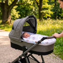 Babymam wkładka do gondoli wózka + prześcieradło