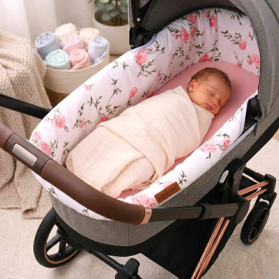 Babymam wkładka do gondoli wózka + prześcieradło