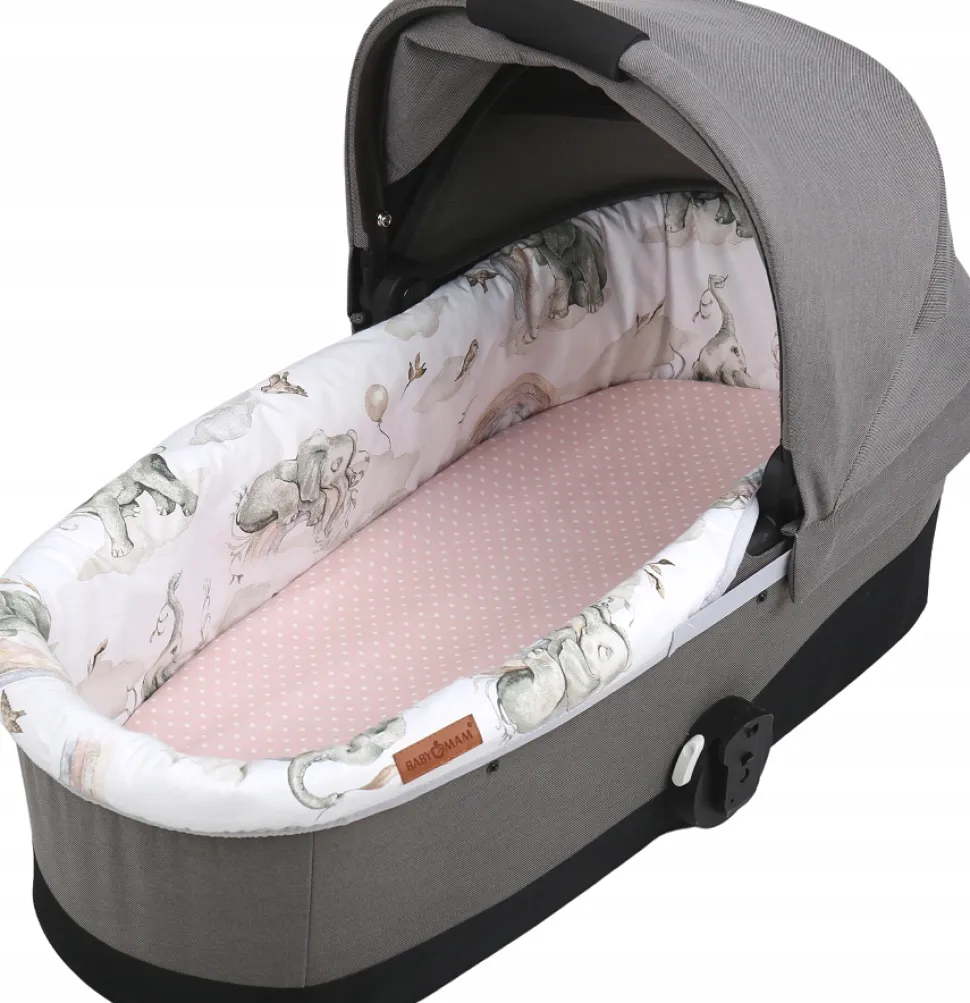 Babymam wkładka do gondoli wózka + prześcieradło