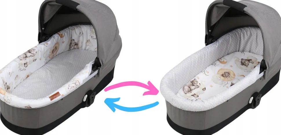 Babymam wkładka do gondoli wózka + prześcieradło