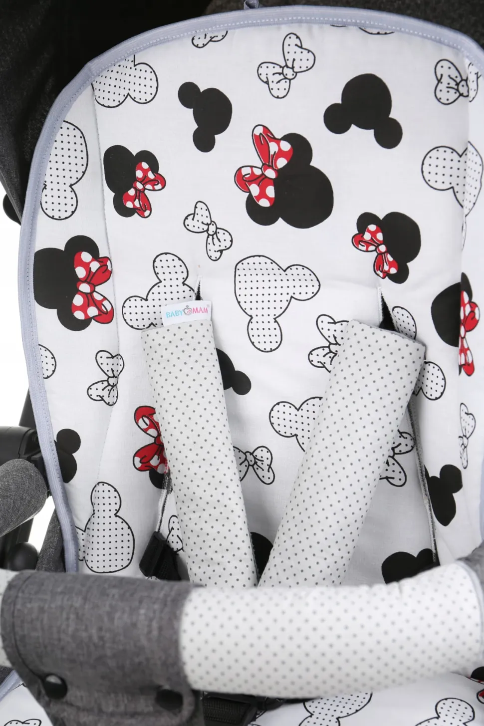 Babymam wkładka do spacerówki + ochraniacz na pasy pałąk uniwersalny zestaw