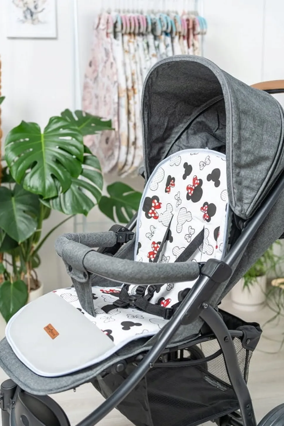 Babymam wkładka do spacerówki + ochraniacz na pasy pałąk uniwersalny zestaw