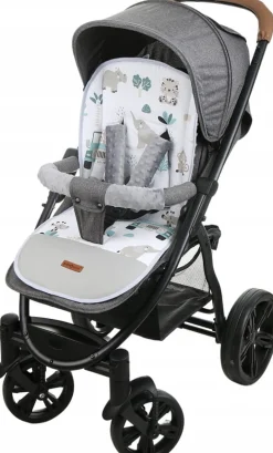 Babymam wkładka do spacerówki + ochraniacz na pasy pałąk uniwersalny zestaw