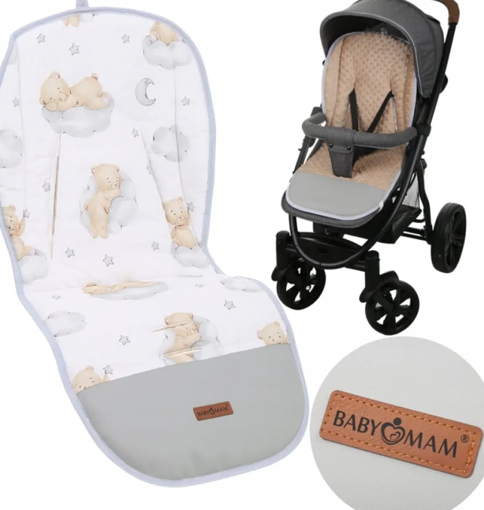Babymam wkładka do wózka spacerówki dwustronna uniwersalna babymam ALLinONE