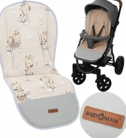 Babymam wkładka do wózka spacerówki dwustronna uniwersalna babymam ALLinONE