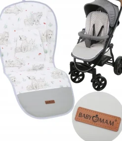 Babymam wkładka do wózka spacerówki dwustronna uniwersalna babymam ALLinONE