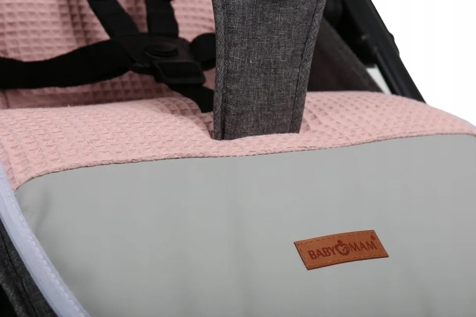 Babymam wkładka dwustronna do wózka spacerówki minky + wafel