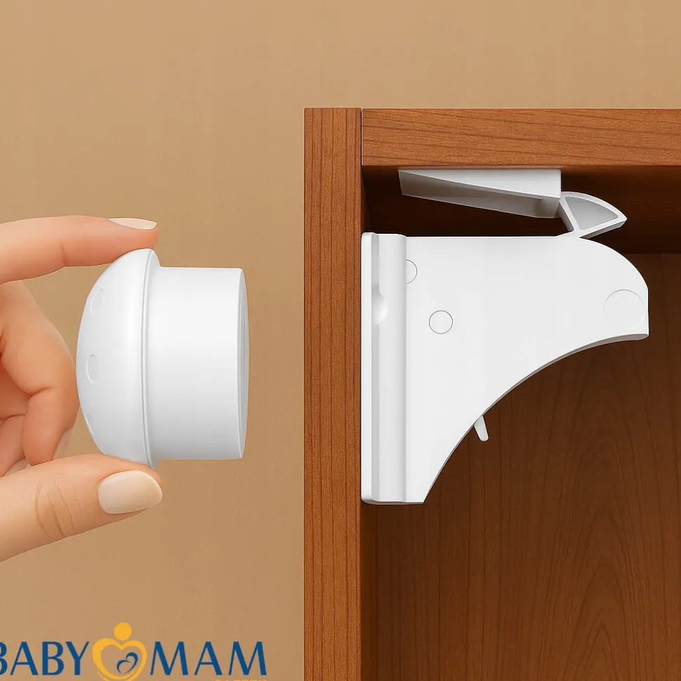 Babymam zabezpieczenia szafek szuflad magnetyczna blokada mebli drzwi 4szt
