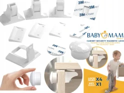 Babymam zabezpieczenia szafek szuflad magnetyczna blokada mebli drzwi 4szt