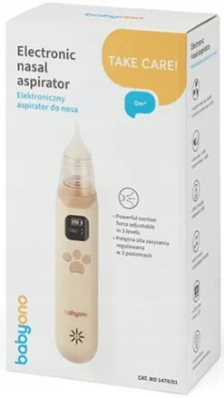 Babyono aspirator do nosa elektroniczny na katarek dla niemowląt