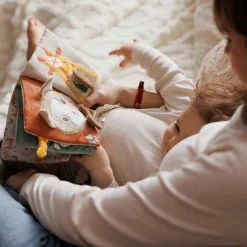 Babyono książeczka sensoryczna miekka dla niemowląt szeleścik Cow Bingo