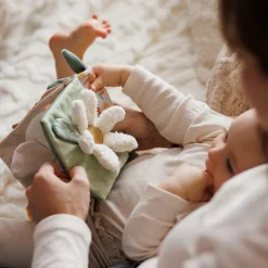Babyono książeczka sensoryczna miekka dla niemowląt szeleścik Cow Bingo