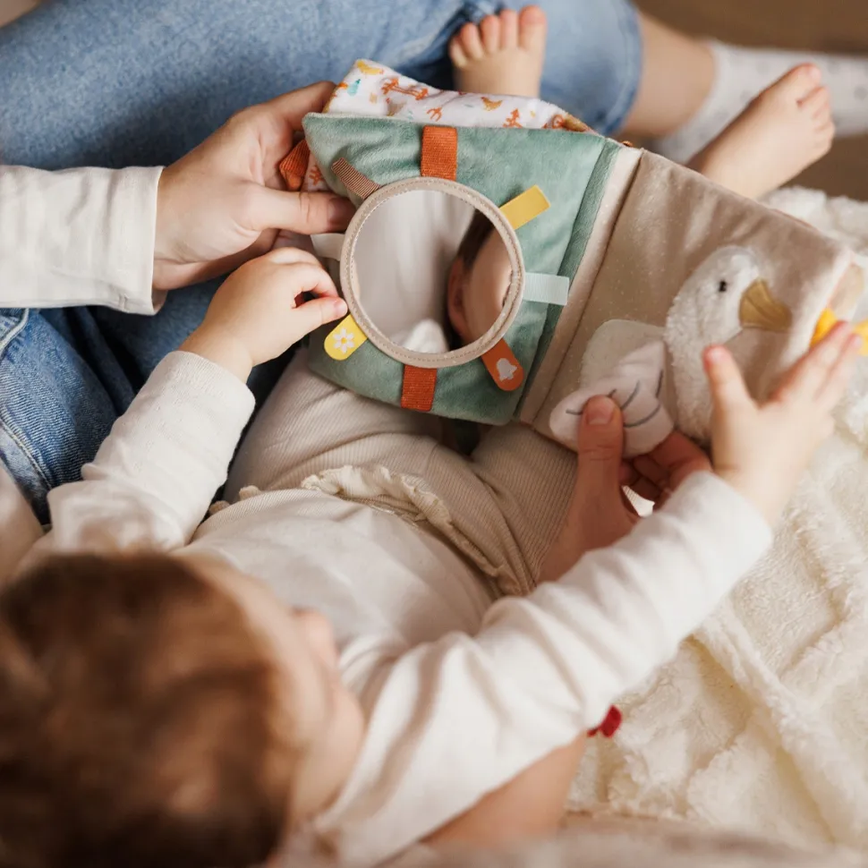 Babyono książeczka sensoryczna miekka dla niemowląt szeleścik Cow Bingo