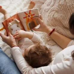 Babyono książeczka sensoryczna miekka dla niemowląt szeleścik Cow Bingo