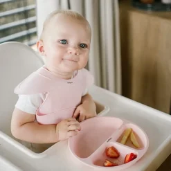 Babyono śliniak silikonowy regulowane zapięcie kieszonka