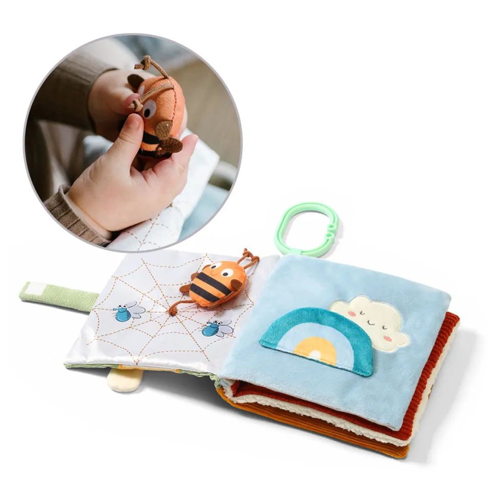 Babyono miekka ksiązeczka sensoryczna rozwojowa edukacyjna z zawieszką