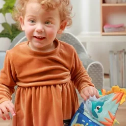 BABYONO MIĘKKA KSIĄŻECZKA SENSORYCZNA GRYZAK SZELEŚCIK METKI