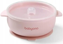 Babyono miseczka silikonowa z przyssawką i przykrywką dla dzieci