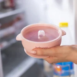 Babyono miseczka silikonowa z przyssawką i przykrywką dla dzieci