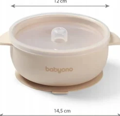 Babyono miseczka silikonowa z przyssawką i przykrywką dla dzieci