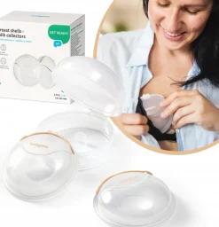 Babyono muszle laktacyjne do mleka kolektory + etui laktator 2szt