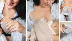 Babyono muszle laktacyjne do mleka kolektory + etui laktator 2szt