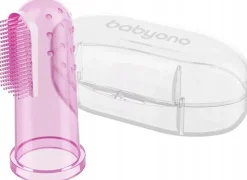 BABYONO PIERWSZA SZCZOTECZKA ZĘBÓW DZIĄSEŁ + ETUI