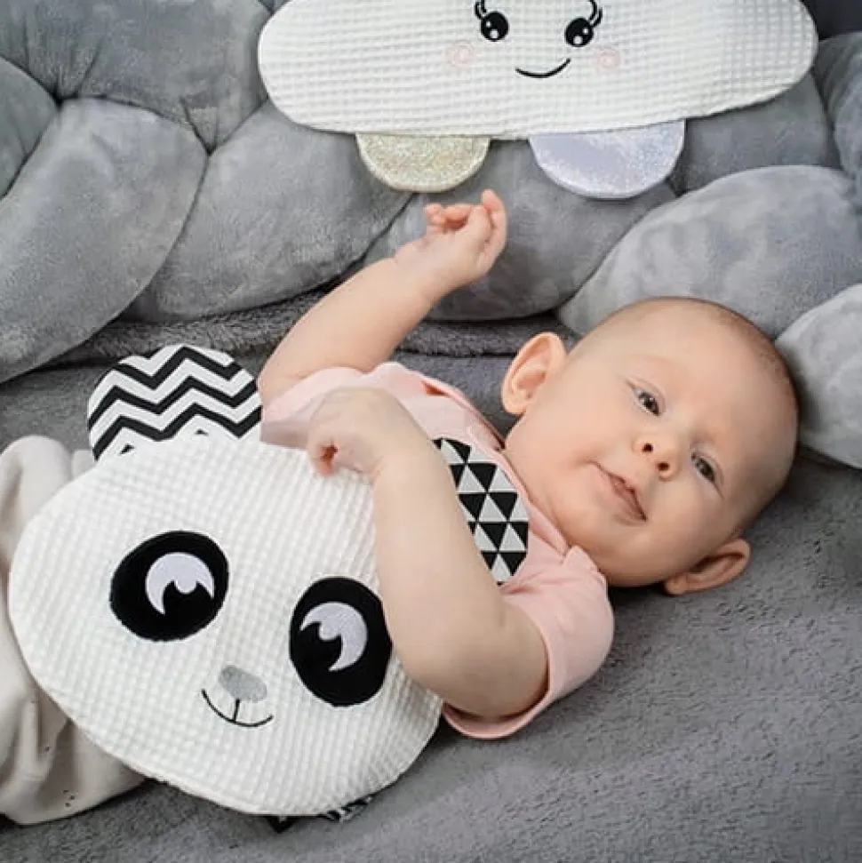 BABYONO przytulanka kontrastowa szeleścik panda 0m+