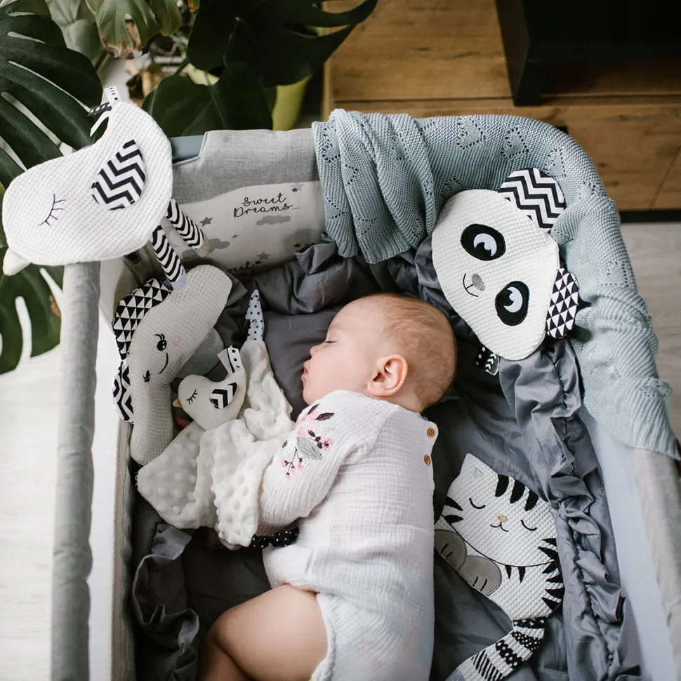 BABYONO przytulanka kontrastowa szeleścik panda 0m+