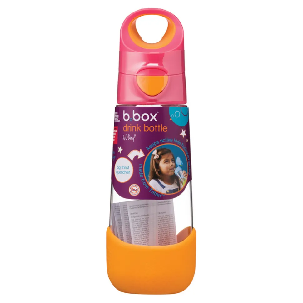 B.BOX butelka tritanowa do picia ze słomką 600ml na wodę
