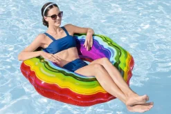BESTWAY koło dmuchane na plażę basen nad wodę rainbow 115 cm 36163