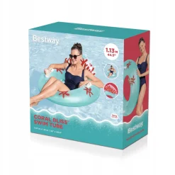 BESTWAY koło do pływania duży fotel wodny do siedzenia 107x113 cm 43730
