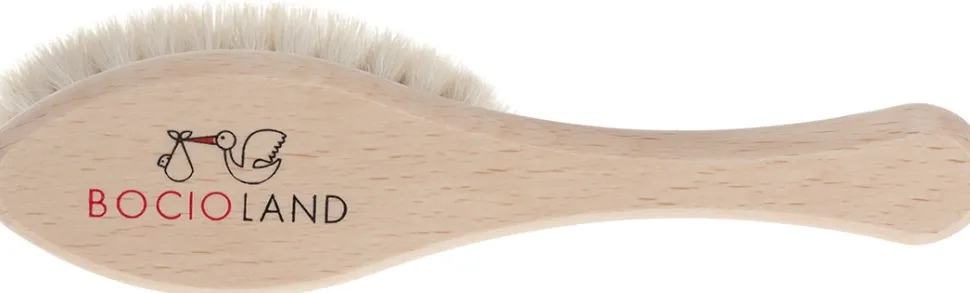 BOCIOLAND SZCZOTKA DREWNIANA KOZIE WŁOSIE NATURAL