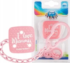 Canpol łańcuszek do smoczków i love mummy