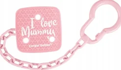Canpol łańcuszek do smoczków i love mummy