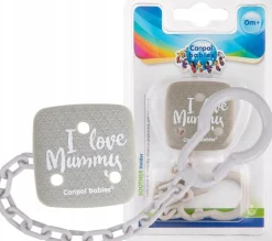 Canpol łańcuszek do smoczków i love mummy