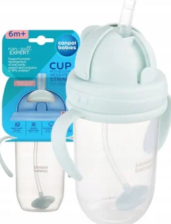 Canpol babies kubek niekapek z rurką i odważnikiem 270ml 6m+