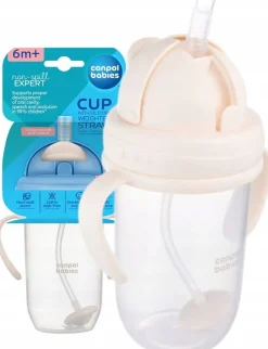Canpol babies kubek niekapek z rurką i odważnikiem 270ml 6m+