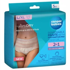 Canpol babies majtki ciążowe dla kobiet poporodowe L/XL  2w1 5 szt