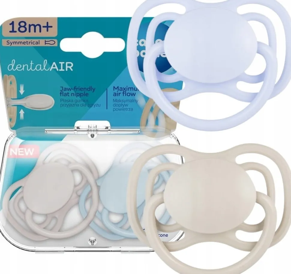 Canpol babies smoczek silikonowy dentalair 18m+ symetryczny 2szt