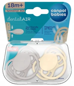Canpol babies smoczek silikonowy dentalair 18m+ symetryczny 2szt