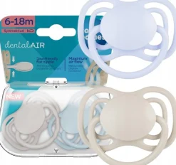 Canpol babies smoczek silikonowy dentalair 6-18m symetryczny 2szt