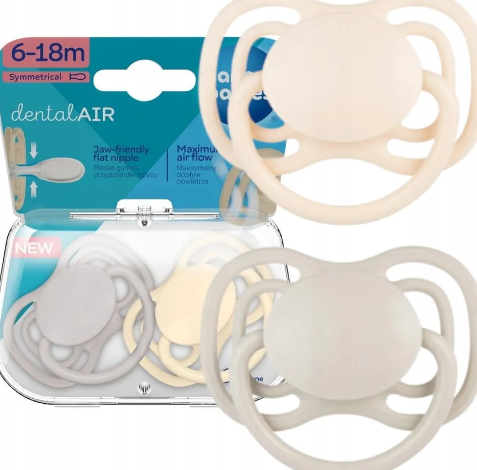 Canpol babies smoczek silikonowy dentalair 6-18m symetryczny 2szt