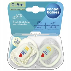 Canpol babies smoczki silikonowe uspokajające symetryczne zestaw 2szt 0-6m